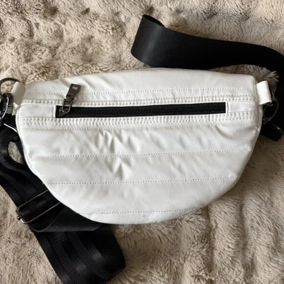 Think Rolyn Crossbody Sling bag White Patten Leather Black - Picture 4 of 5